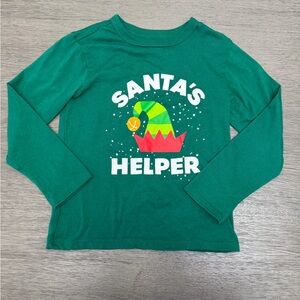 The Children's Place Green Santa's Helper Long Sleeve Tee